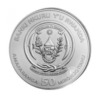 1 oz (31.10 g) sidabrinė moneta  Kiaulės metai, Lunar Ruanda 2019 