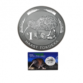 1 oz (31.10 g) sidabrinė moneta kortelėje Kiwi, Naujoji Zelandija 2008