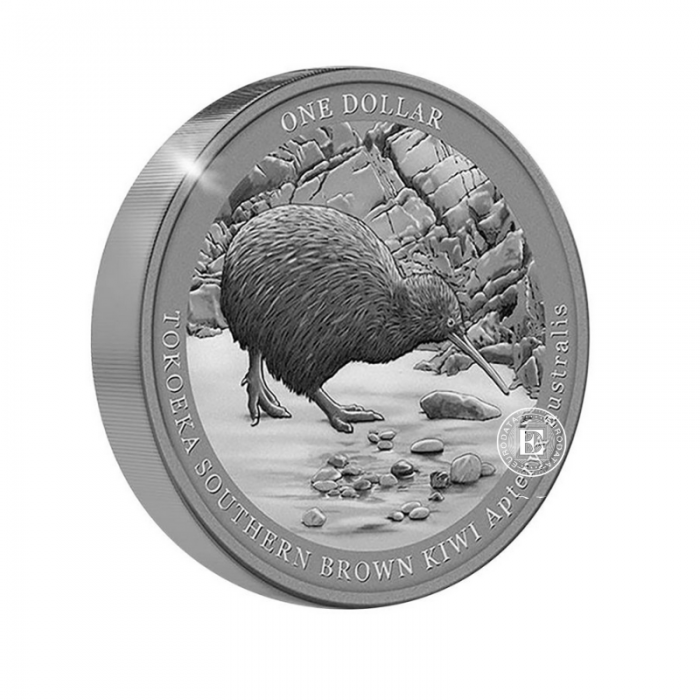 1 oz (31.10 g) sidabrinė moneta kortelėje Kiwi, Naujoji Zelandija 2023