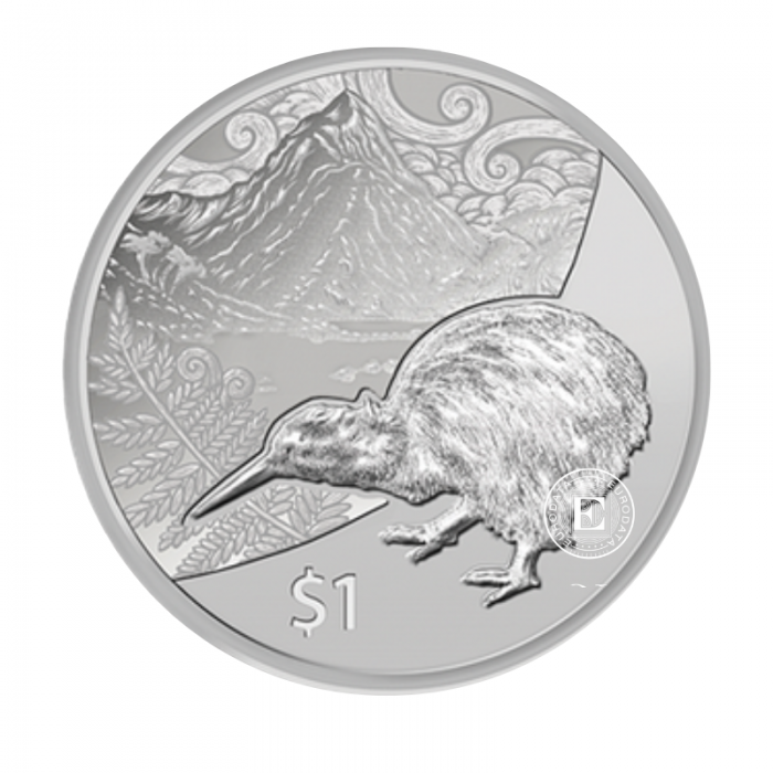 1 oz (31.10 g) sidabrinė moneta kortelėje Kiwi, Naujoji Zelandija 2014