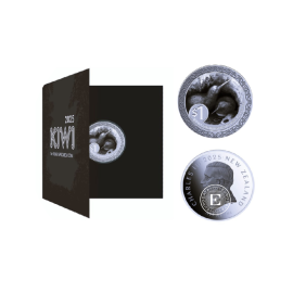 1 oz (31.10 g) sidabrinė moneta kortelėje Kiwi, Naujoji Zelandija 2025