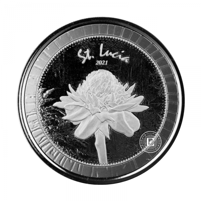 1 oz (31.10 g) silver coin St. Lucia Botanical Gardens, Eastern Caribbean 2021