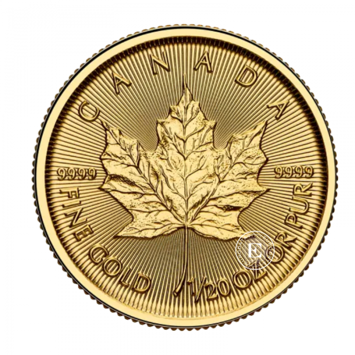 1/20 oz (1.55 g) pièce d'or Maple Leaf, Canada 2026