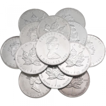 1 oz (31.10 g) silver coin Maple Leaf, Canada (random year)