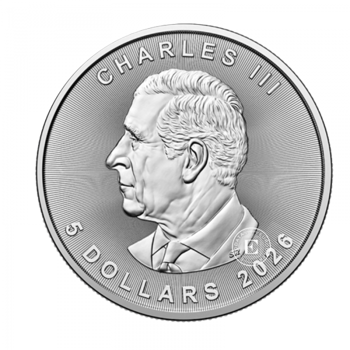 1 oz (31.10 g) silver coin Maple Leaf, Canada 2026 (Tube)