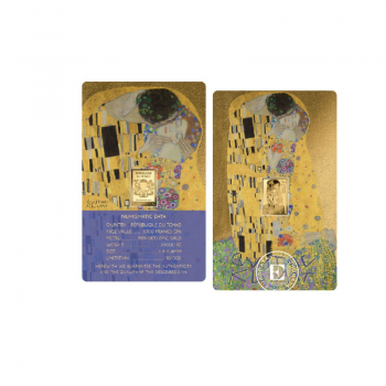 1/1000 oz aukso luitas - moneta Gustav Klimt Paintings – The Kiss, Čadas