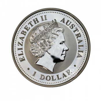 1 oz (31.10 g) sidabrinė moneta Kookaburra, Australija 2006