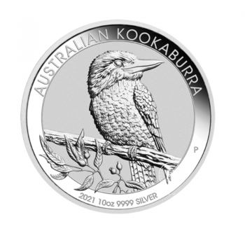 10 oz (311 g) sidabrinė moneta Kookaburra, Australija 2021