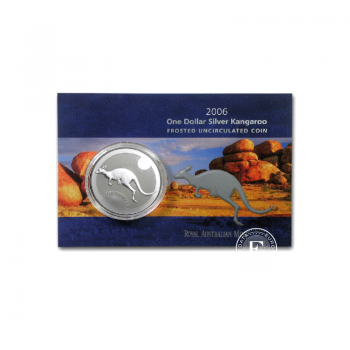 1 oz (31.10 g) sidabrinė moneta kortelėje Kengūra RAM, Australija 2006 