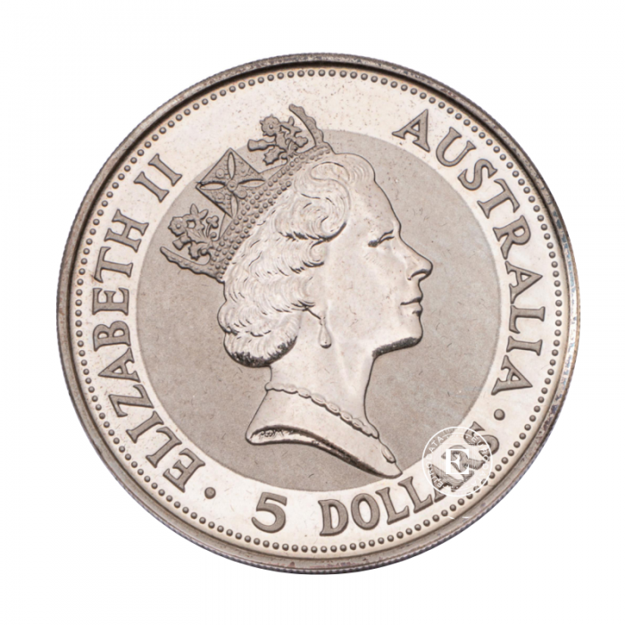 1 oz  (31.10 g) srebrna moneta Kookaburra, Australia 1991
