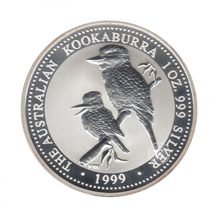 1 oz  (31.10 g) silbermünze Kookaburra, Australien 1999