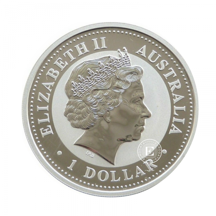 1 oz  (31.10 g) silbermünze Kookaburra, Australien 2002