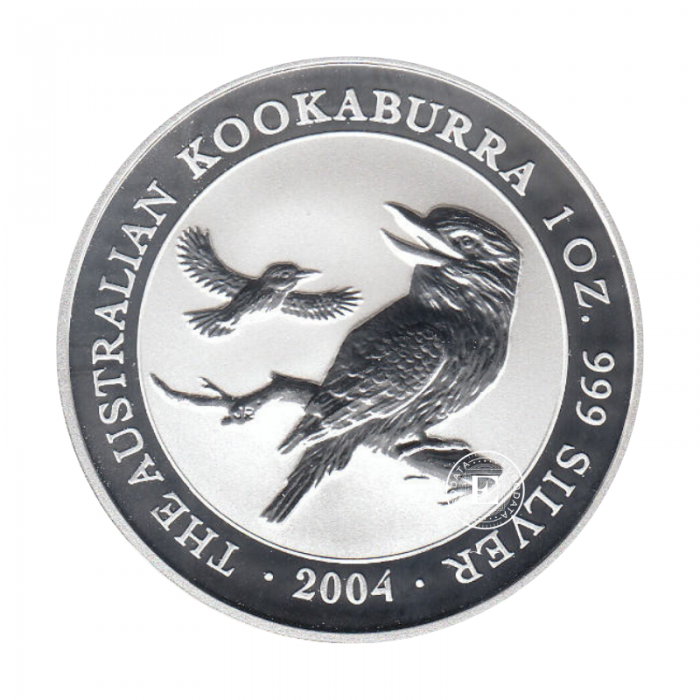 1 oz (31.10 g) sidabrinė moneta Kookaburra, Australija 2004