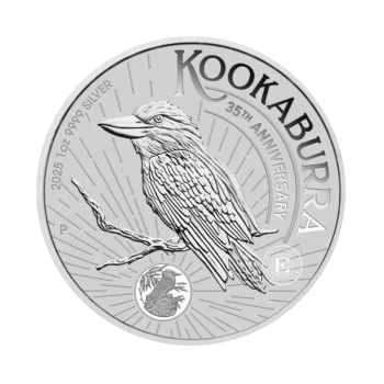 1 oz (31.10 g) sidabrinė moneta Kookaburra, Australija 2025