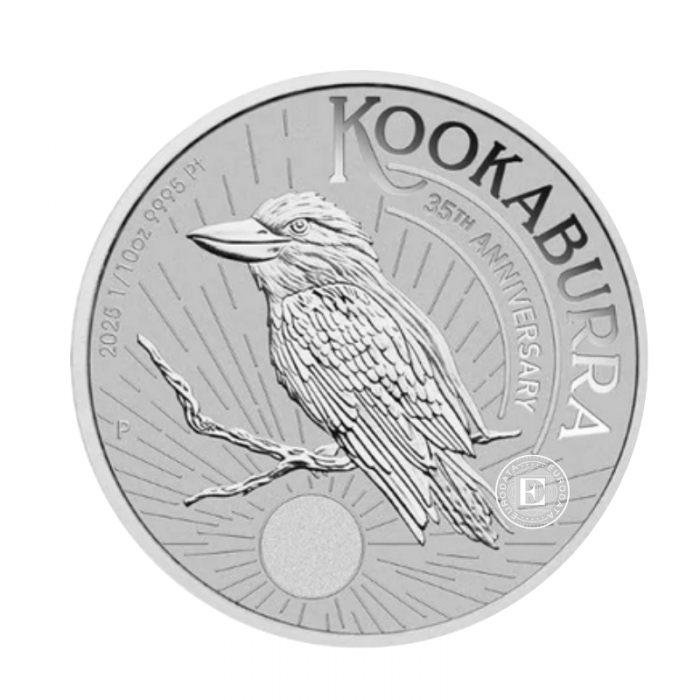 1/10 oz (3.11 g) platynowa moneta Australia Kookaburra, Australia 2025
