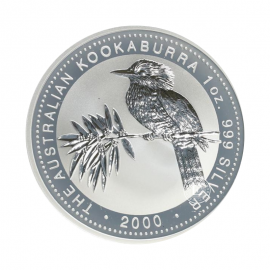 1 oz  (31.10 g) silbermünze Kookaburra, Australien 2000