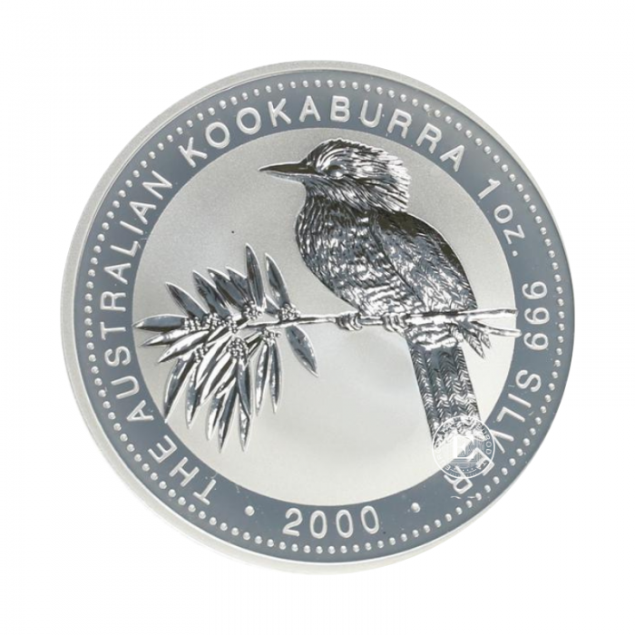 1 oz  (31.10 g) silbermünze Kookaburra, Australien 2000