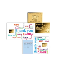 1/1000 oz lingot d'or Thank You, Tchad