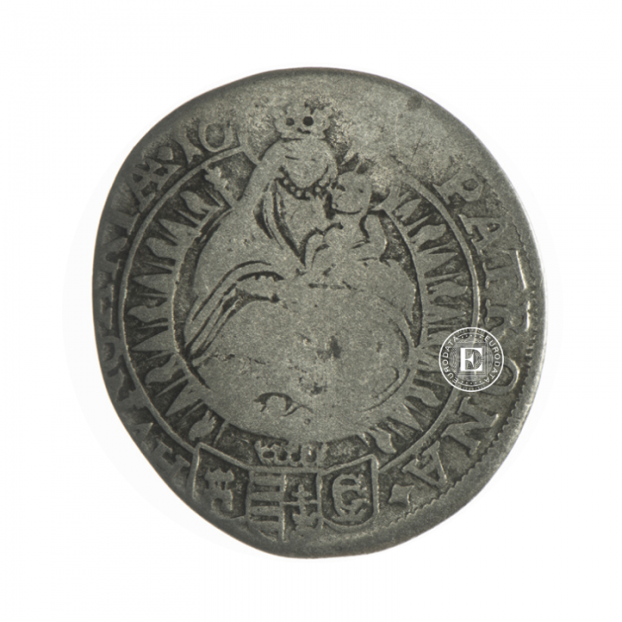 2.61 g silver coin  Kreuzer VI, Austria   1670 (year approximate)