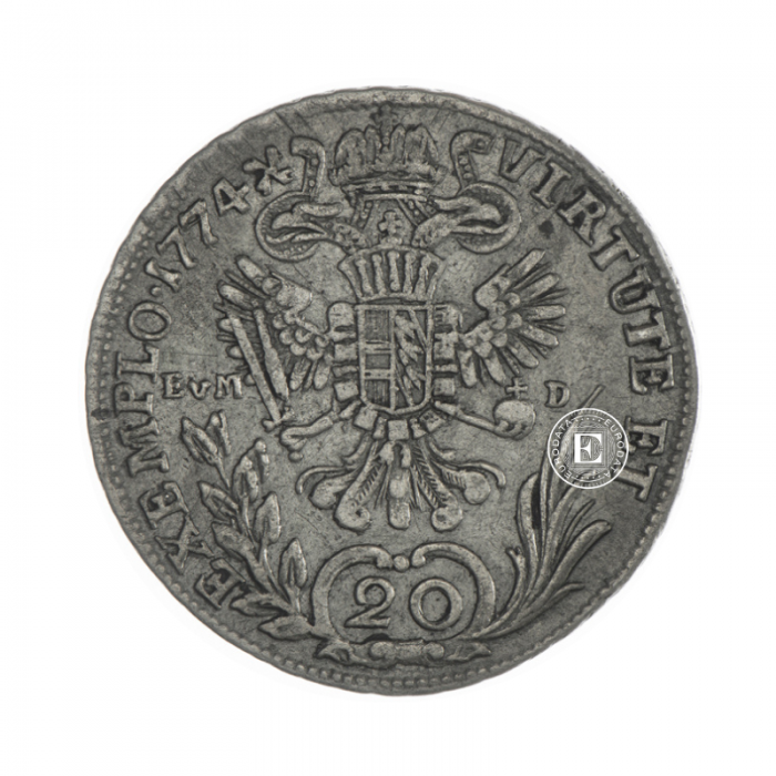 6.50 g  srebrna moneta Joseph II, Austria 1774