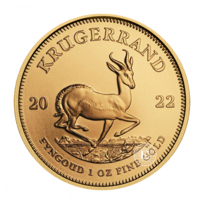 1 oz (31.10 g) auksinė moneta Krugerrand, Pietų Afrikos Respublika (atsitiktiniai metai)