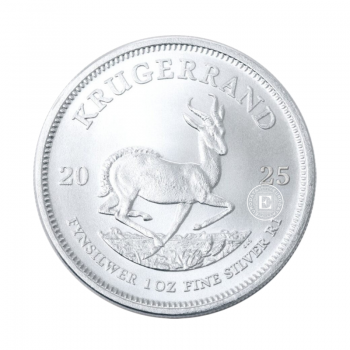 1 oz (31.10 g) piece d'argent Krugerrand, Afrique du Sud 2025