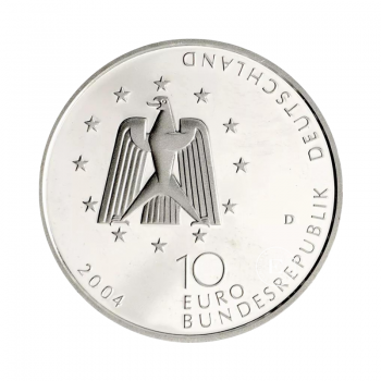 10 Eur (18 g) sidabrinė moneta Europos Kosminė stotis, Vokietija 2004