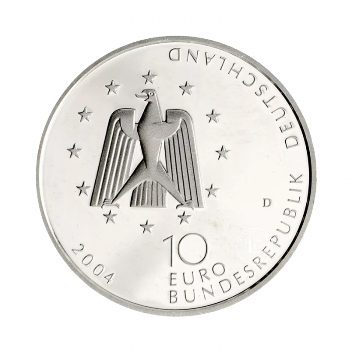 10 Eur (18 g) sidabrinė moneta Europos Kosminė stotis, Vokietija 2004