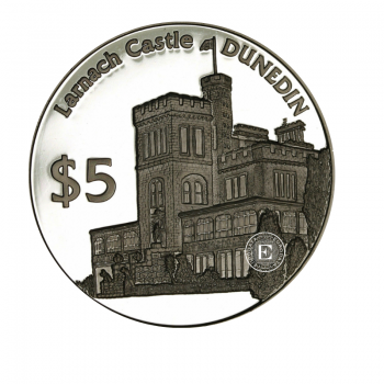 5 Eur (29 g)  sidabrinė PROOF moneta Larnacho pilis - Dunedinas, Naujoji Zelandija 1998