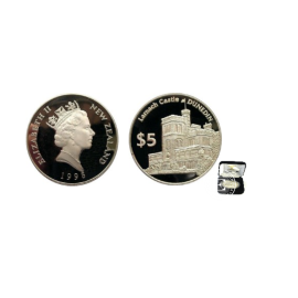 5 Eur (29 g)  sidabrinė PROOF moneta Larnacho pilis - Dunedinas, Naujoji Zelandija 1998
