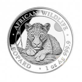 1 oz (31.10 g) sidabrinė moneta Afrikos laukinė gamta - Leopardas, Somalis 2025