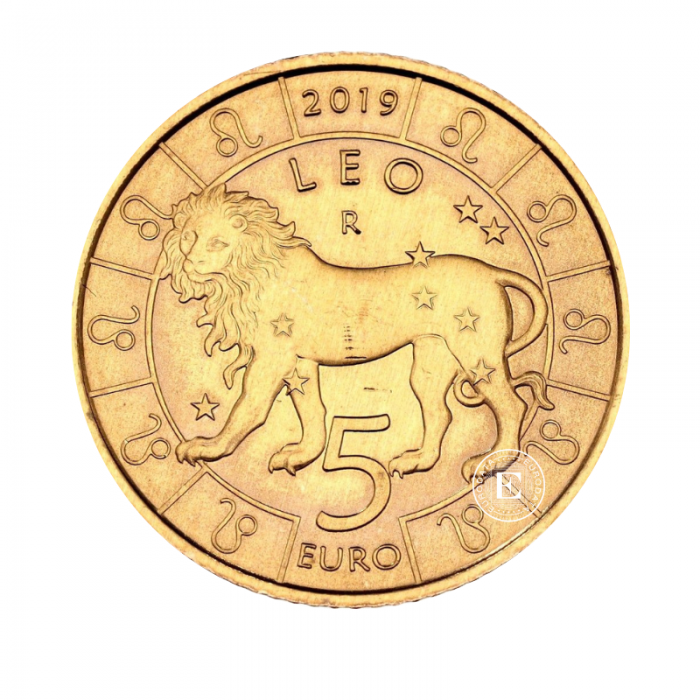 5 Eur moneta Zodiac - Leo, San Marino 2019