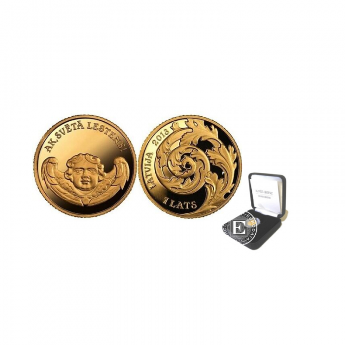 1 lat (1.24 g) pièce d'or PROOF Oh, holy Lestene, Lettonie 2013