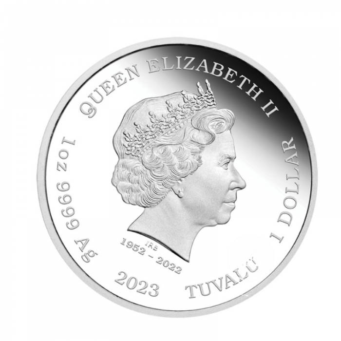 1 oz (31.10 g) pièce coloree  d'argent PROOF James Bond - Live and Let Die, Tuvalu 2023