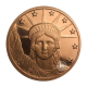 1 oz copper round  Liberty head, USA random year
