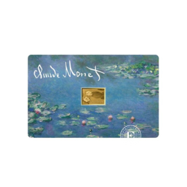 1/1000 oz aukso luitas - moneta Claude Monet Paintings - Water Lillies, Čadas