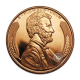 1 oz copper round Lincoln Wheat, USA random year