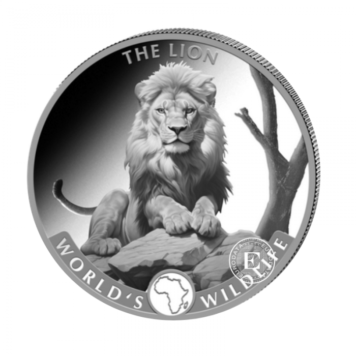 1 oz (31.10 g) silver coin Congo world wildlife  - Lion, Republic of the Congo 2025