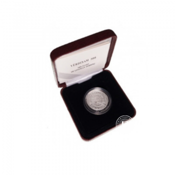 5 Eur (11 g) srebrna PROOF moneta 500 Year of Livonian ferding, Łotwa 2015