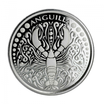 1 oz (31.10 g) sidabrinė moneta EC8 Anguilla - Lobster, Rytų Karibų Salos 2018