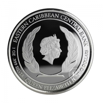 1 oz (31.10 g) sidabrinė moneta EC8 Anguilla - Lobster, Rytų Karibų Salos 2018