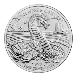 1 oz (31.10 g) Silbermünze Legendary Creatures – Loch Ness Monster, Großbritannien 2026
