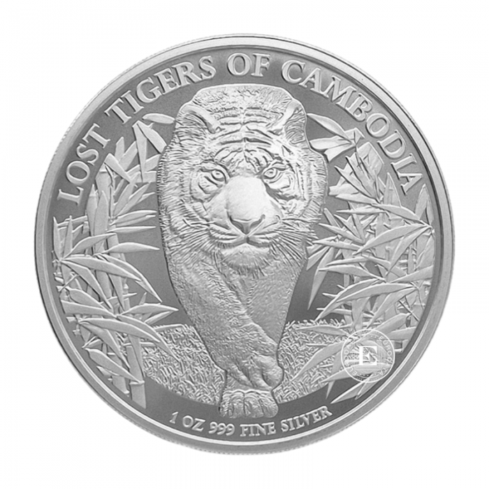 1 oz (31.10 g) sidabrinė moneta Prarasti Kambodžos tigrai, Kambodža 2026