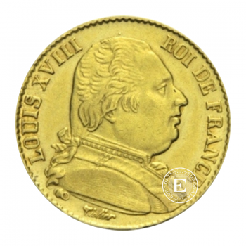 20 francs (5.81 g) pièce d'or Louis XVIII, France (1814-1815) 