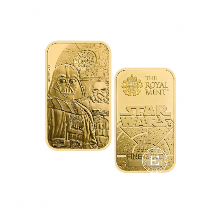 1 oz (31.10 g) aukso luitas Star wars - Dark Side, The Royal Mint 999.9