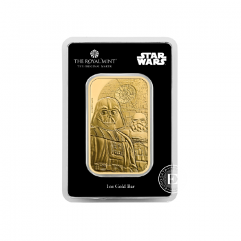 1 oz (31.10 g) aukso luitas Star wars - Dark Side, The Royal Mint 999.9