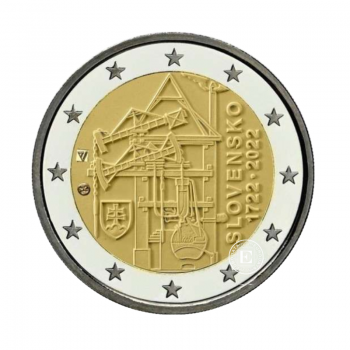 2 Eur moneta Pirmasis atmosferinis garo variklis Europoje, Slovakija 2022