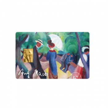 1/1000 oz aukso luitas - moneta August Macke Paintings – Promenade, Čadas