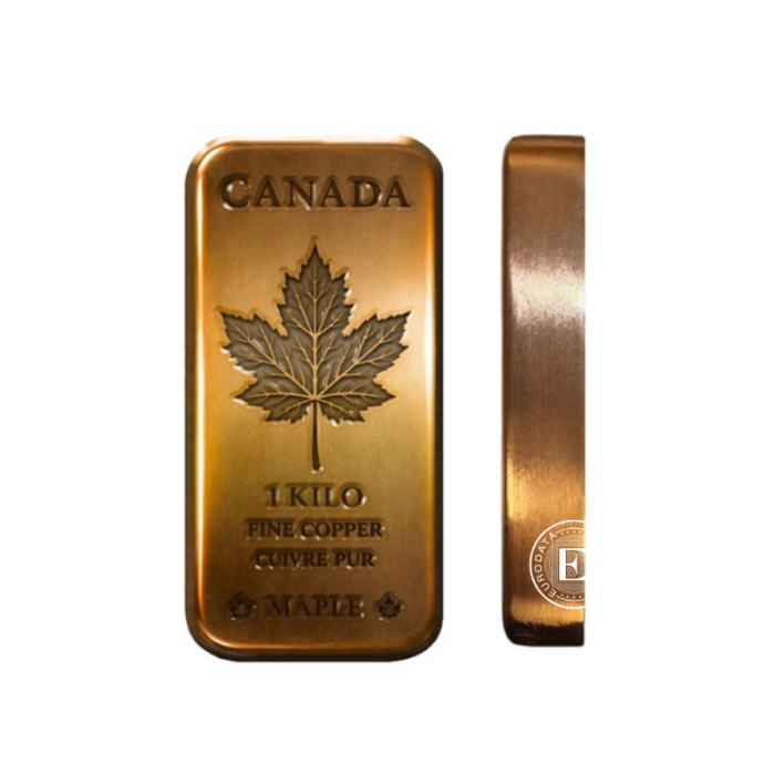 1 kg medziana sztabka Maple Leaf, Private Mint