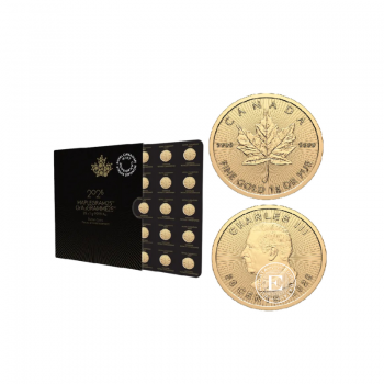 25 x 1 g gold coins Maplegram - Maple Leaf, Canada 2025